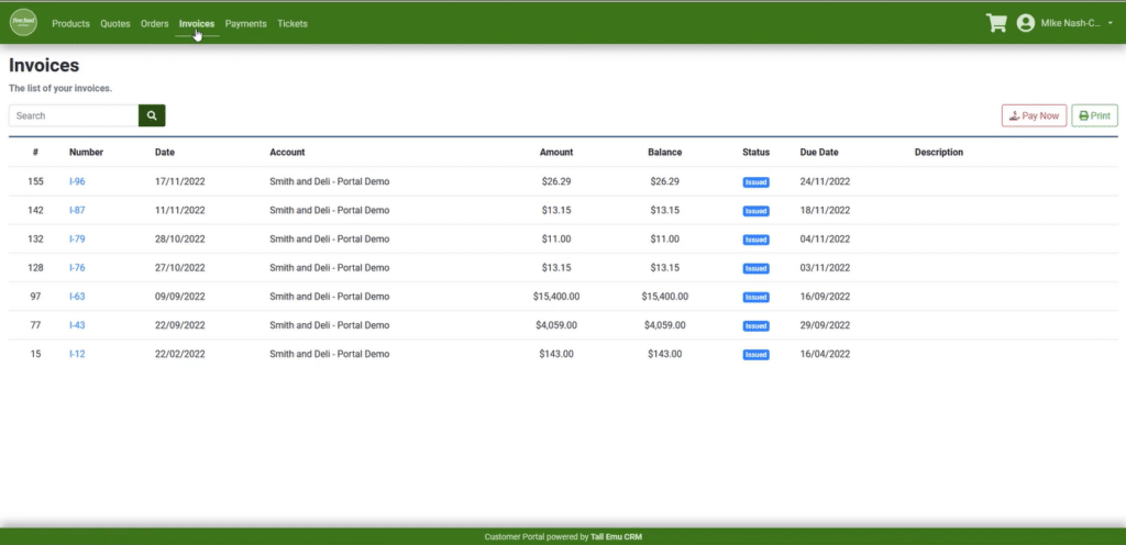 Customer portal image